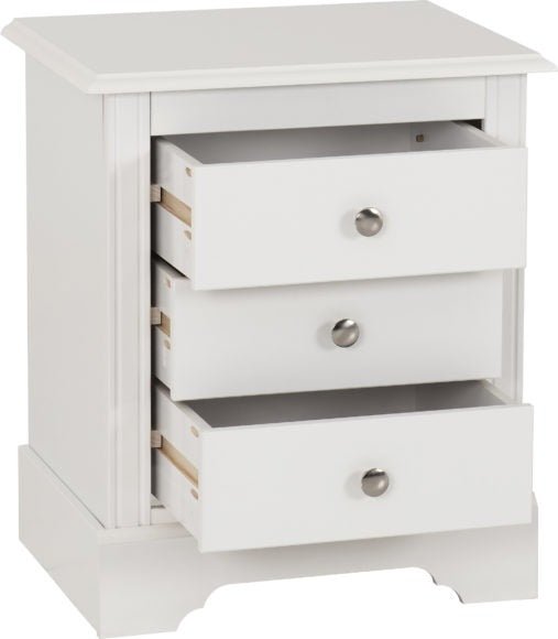 Stratford 3 Drawer Bedside Table - Seconique