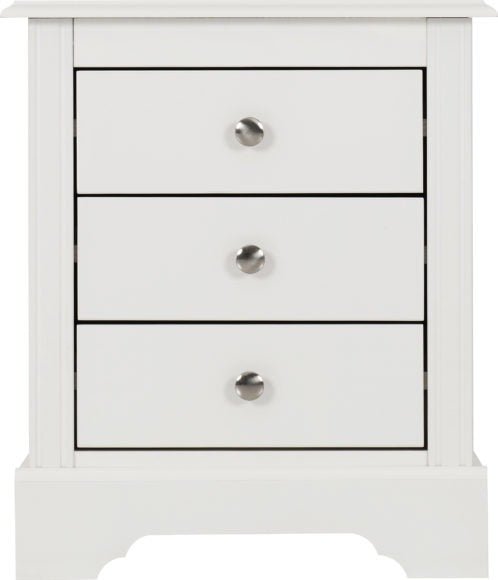 Stratford 3 Drawer Bedside Table - Seconique