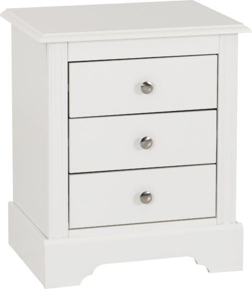 Stratford 3 Drawer Bedside Table - Seconique