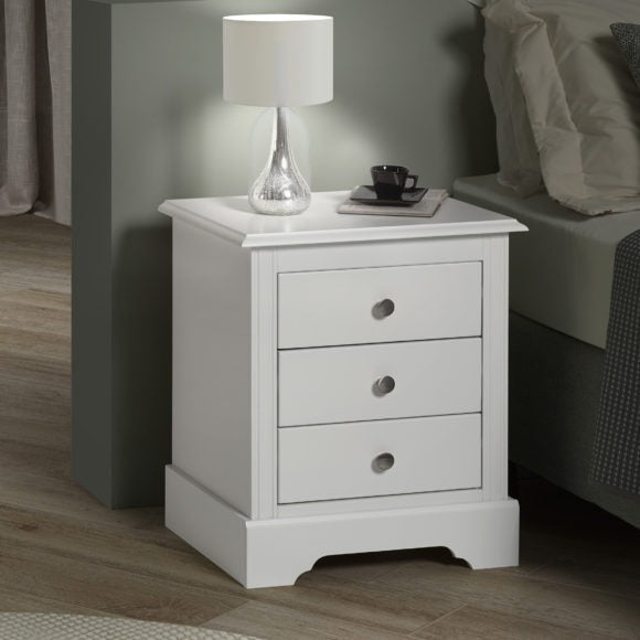Stratford 3 Drawer Bedside Table - Seconique