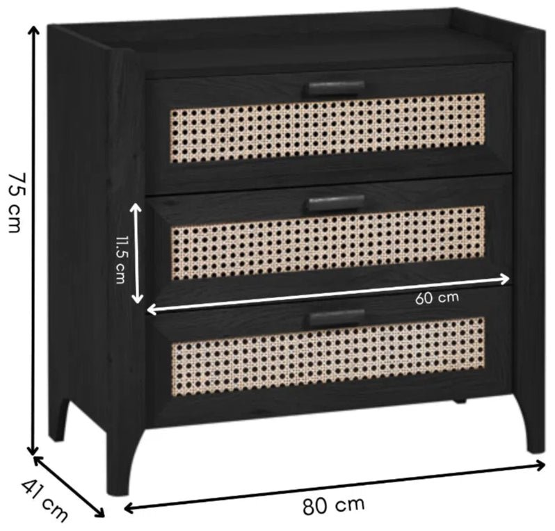 Sydney 3 Drawer Chest - Julian Bowen