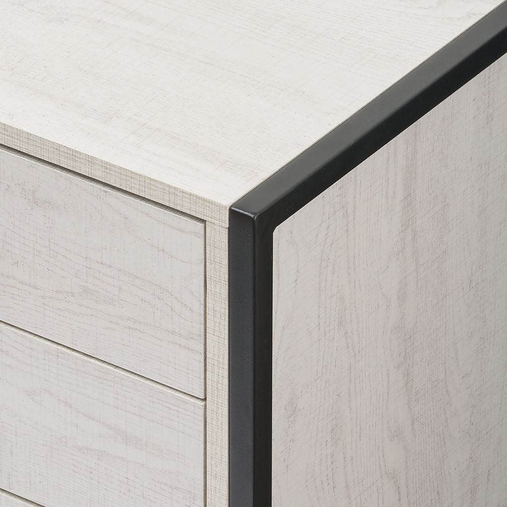 Alva Open Wardrobe with 2 Drawers 3 Piece Bedroom Set