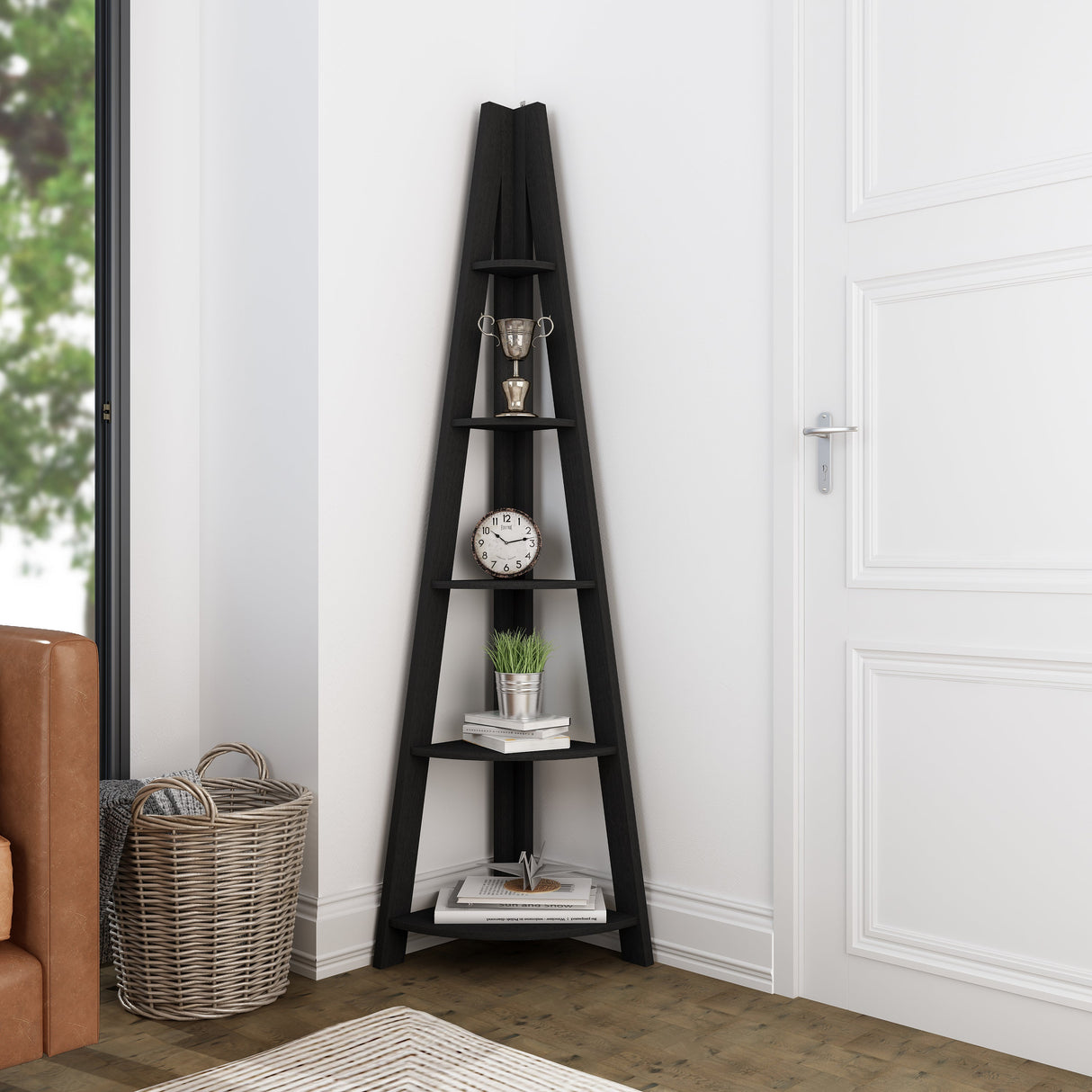 Tiva Corner Ladder Bookcase - LPD