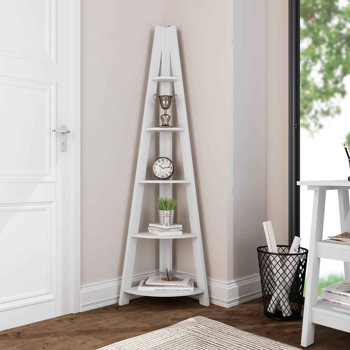 Tiva Corner Ladder Bookcase - LPD