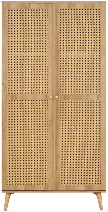Manila Rattan 2 Door Double Wardrobe