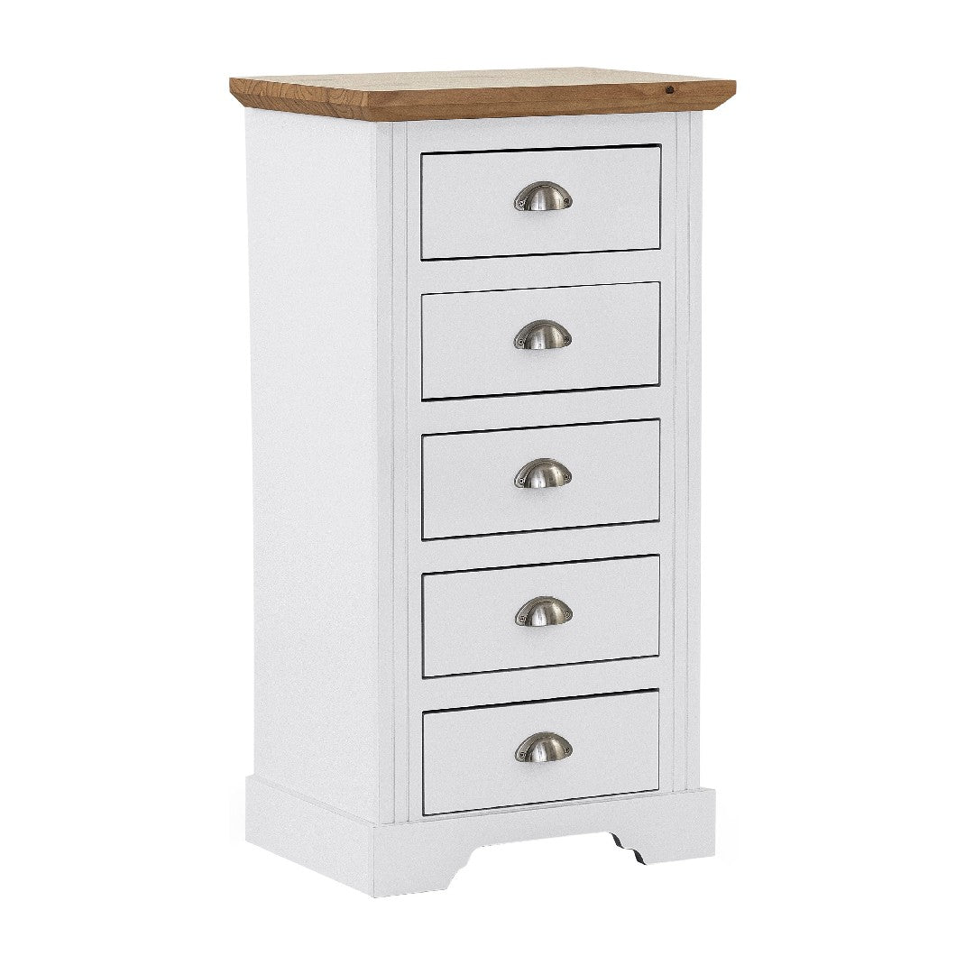 Toledo 5 Drawer Narrow Chest - Seconique