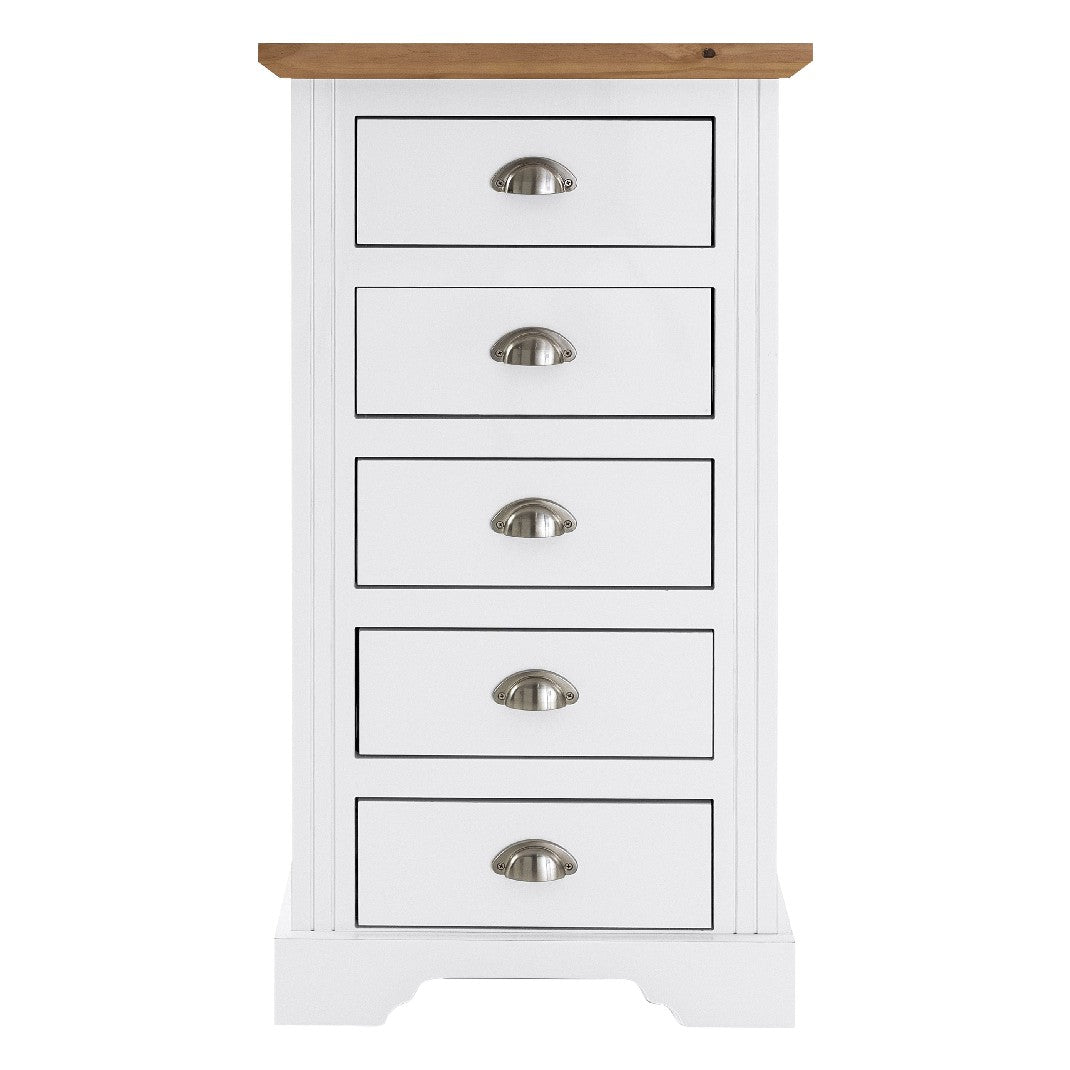 Toledo 5 Drawer Narrow Chest - Seconique