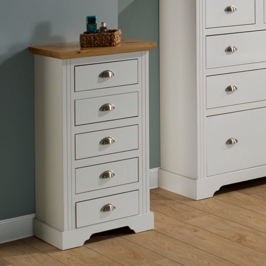 Toledo 5 Drawer Narrow Chest - Seconique