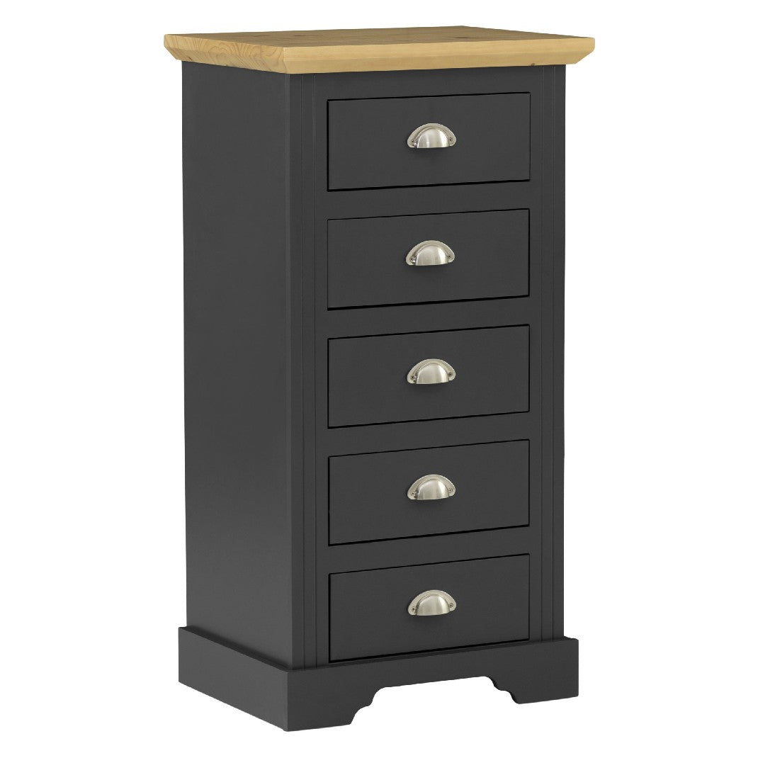 Toledo 5 Drawer Narrow Chest - Seconique