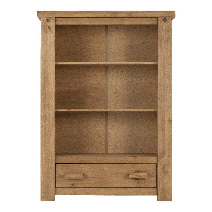 Tortilla Distressed Waxed Pine 1 Drawer Bookcase - Seconique
