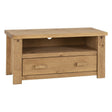 Tortilla Distressed Waxed Pine 1 Drawer TV Unit - Seconique