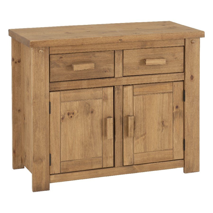 Tortilla Distressed Waxed Pine 2 Door 2 Drawer Sideboard - Seconique