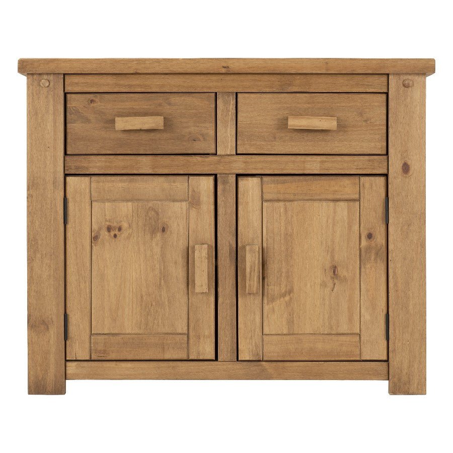 Tortilla Distressed Waxed Pine 2 Door 2 Drawer Sideboard - Seconique