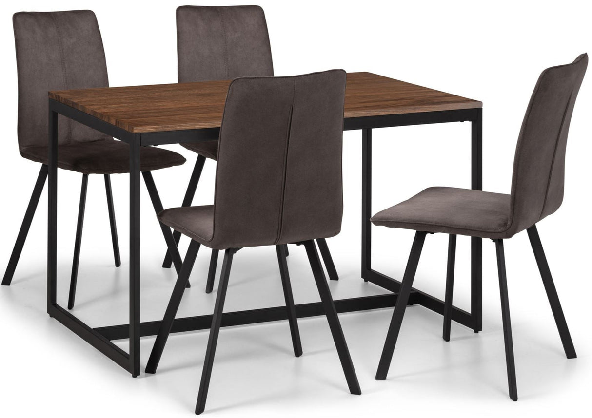 Tribeca Dining Table & 4 Monroe Chairs - Julian Bowen