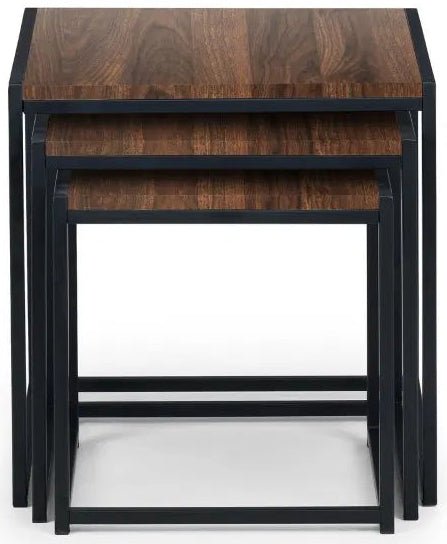 Tribeca Metal Frame Nest of 3 Tables - Julian Bowen