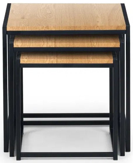 Tribeca Metal Frame Nest of 3 Tables - Julian Bowen