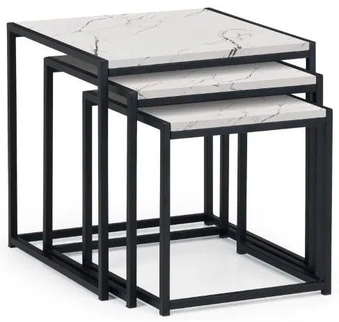 Tribeca Metal Frame Nest of 3 Tables - Julian Bowen