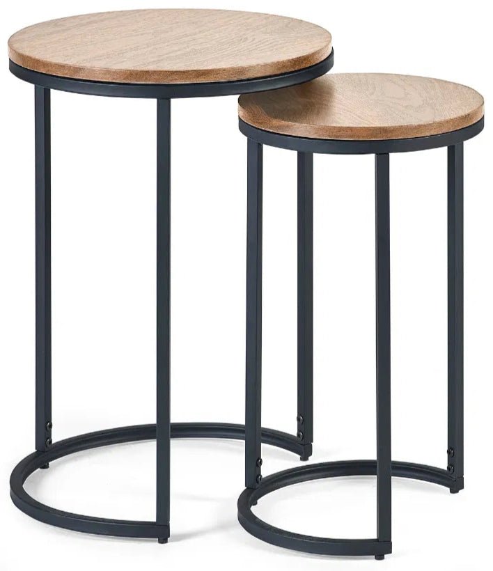 Tribeca Round Metal Frame Nesting Side Tables - Julian Bowen