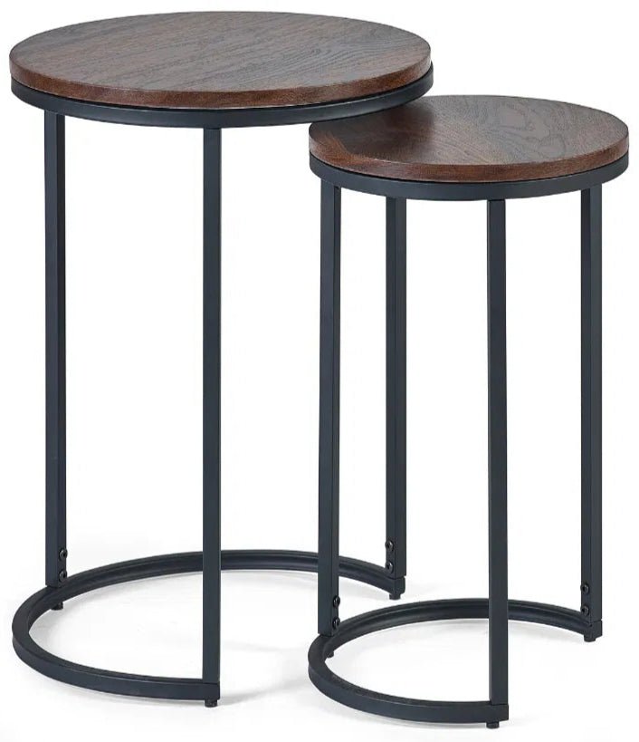 Tribeca Round Metal Frame Nesting Side Tables - Julian Bowen