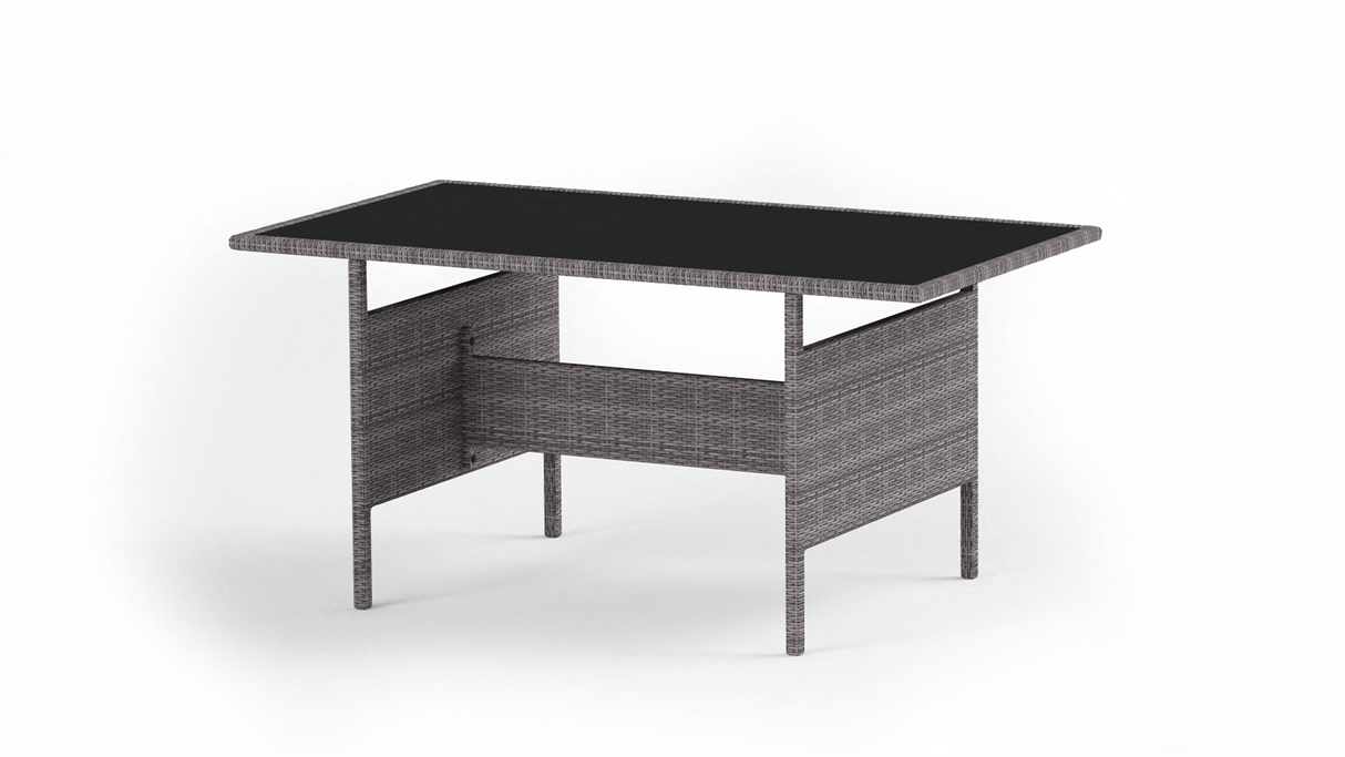 Two Tone Rattan Garden Corner Sofa Dining Set - TGC