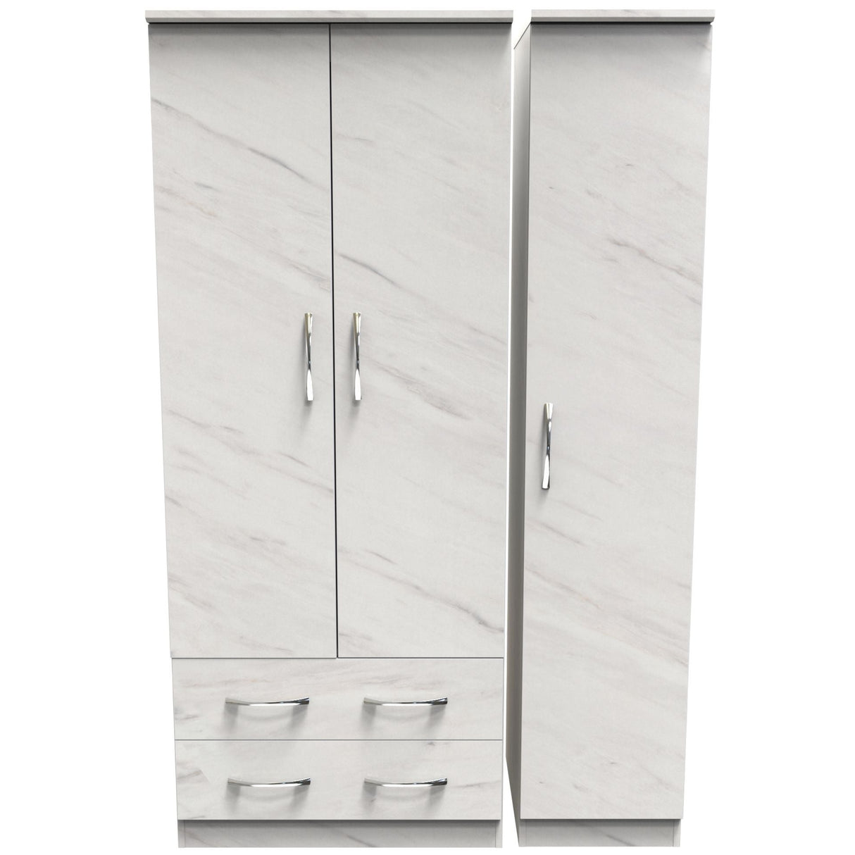 Avon 2 Drawer 3 Door Triple Wardrobe