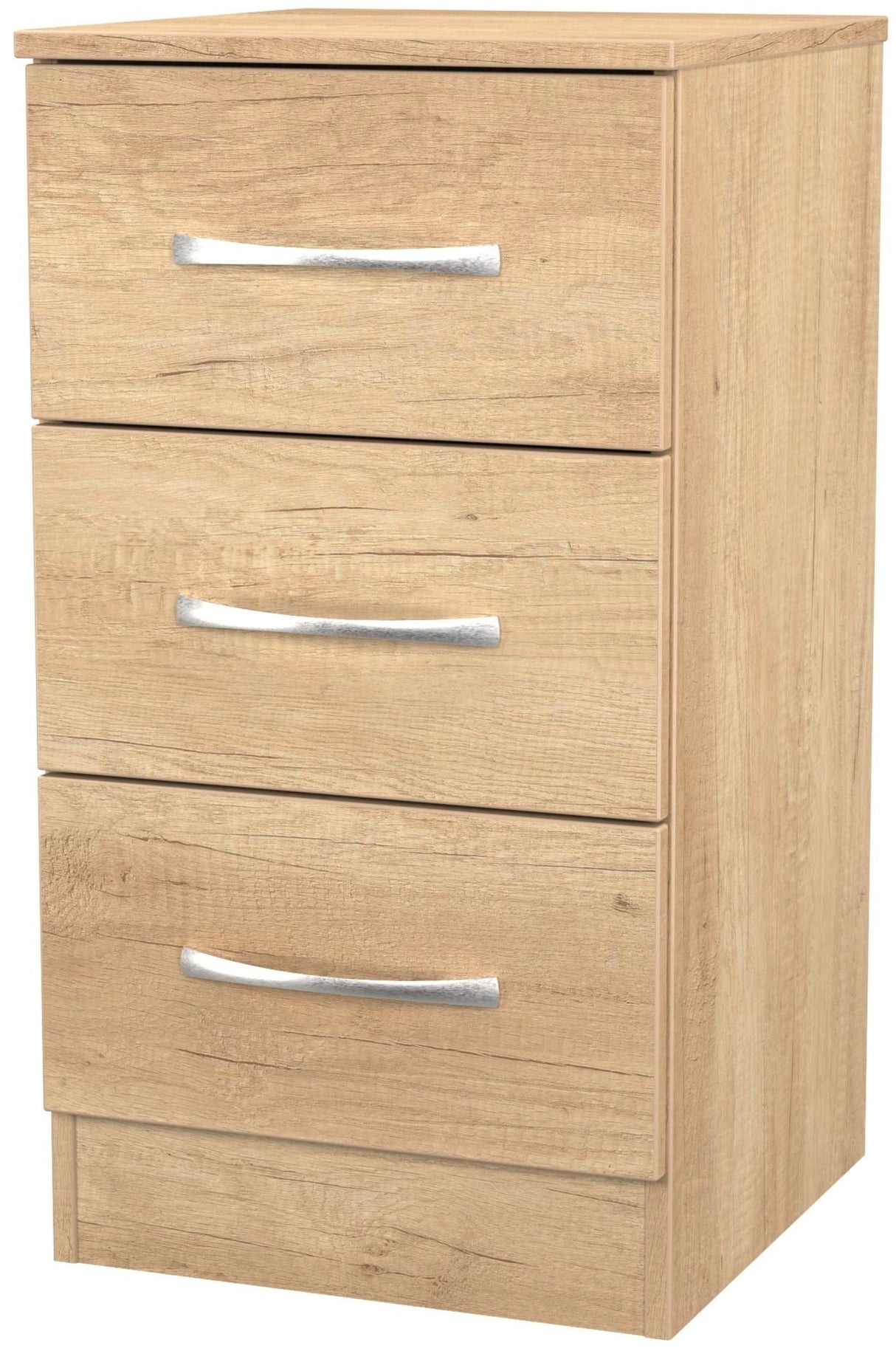 Avon 3 Drawer Bedside Table