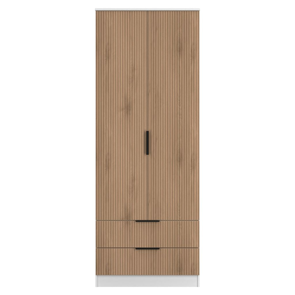 Java Tall 2 Drawer 2 Door Double Wardrobe