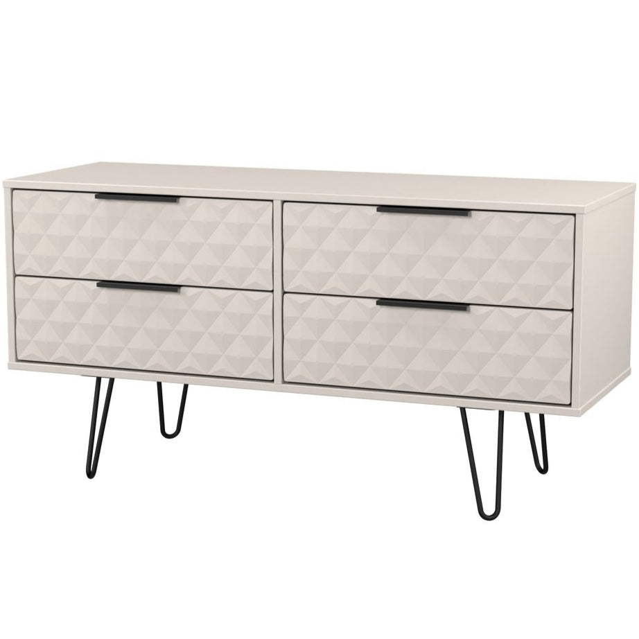 Harlequin 4 Drawer Bed Box with Black Hairpin Legs