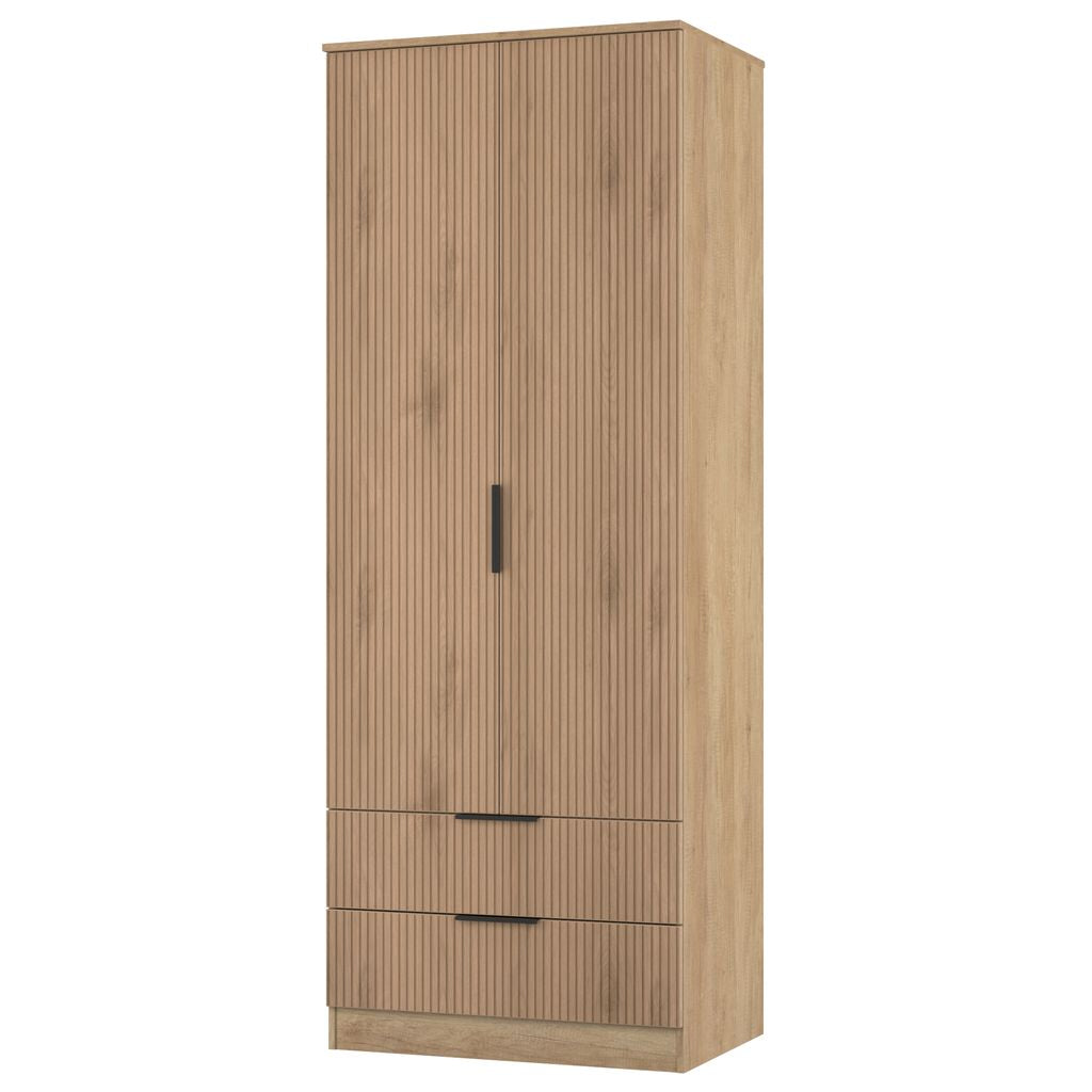 Java Tall 2 Drawer 2 Door Double Wardrobe