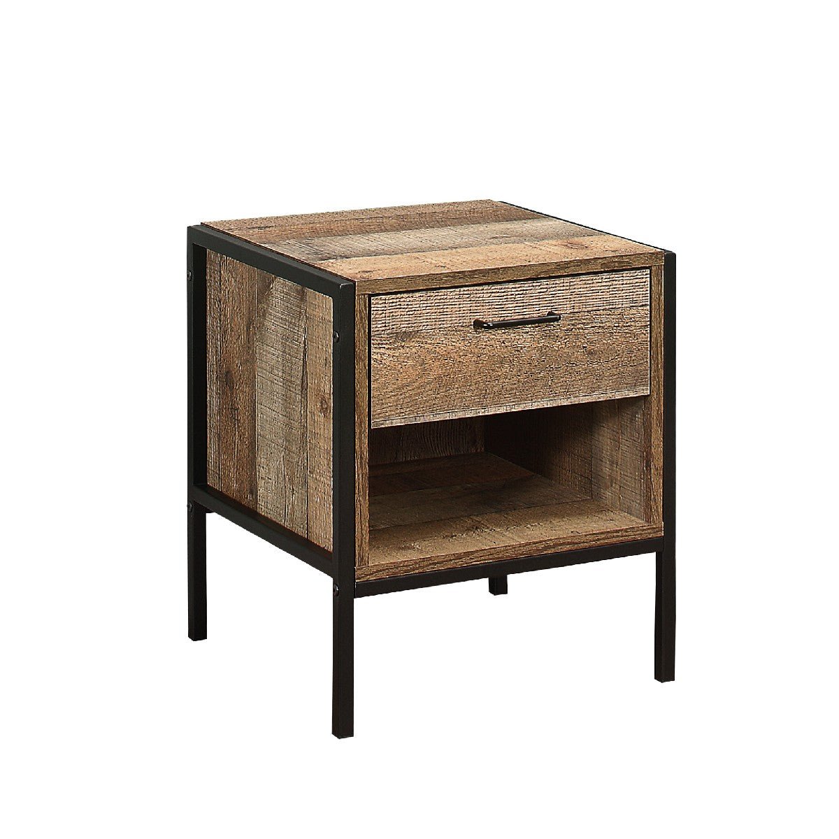 Urban Rustic Industrial 1 Drawer Bedside Table - Birlea