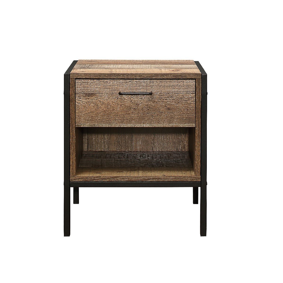 Urban Rustic Industrial 1 Drawer Bedside Table - Birlea