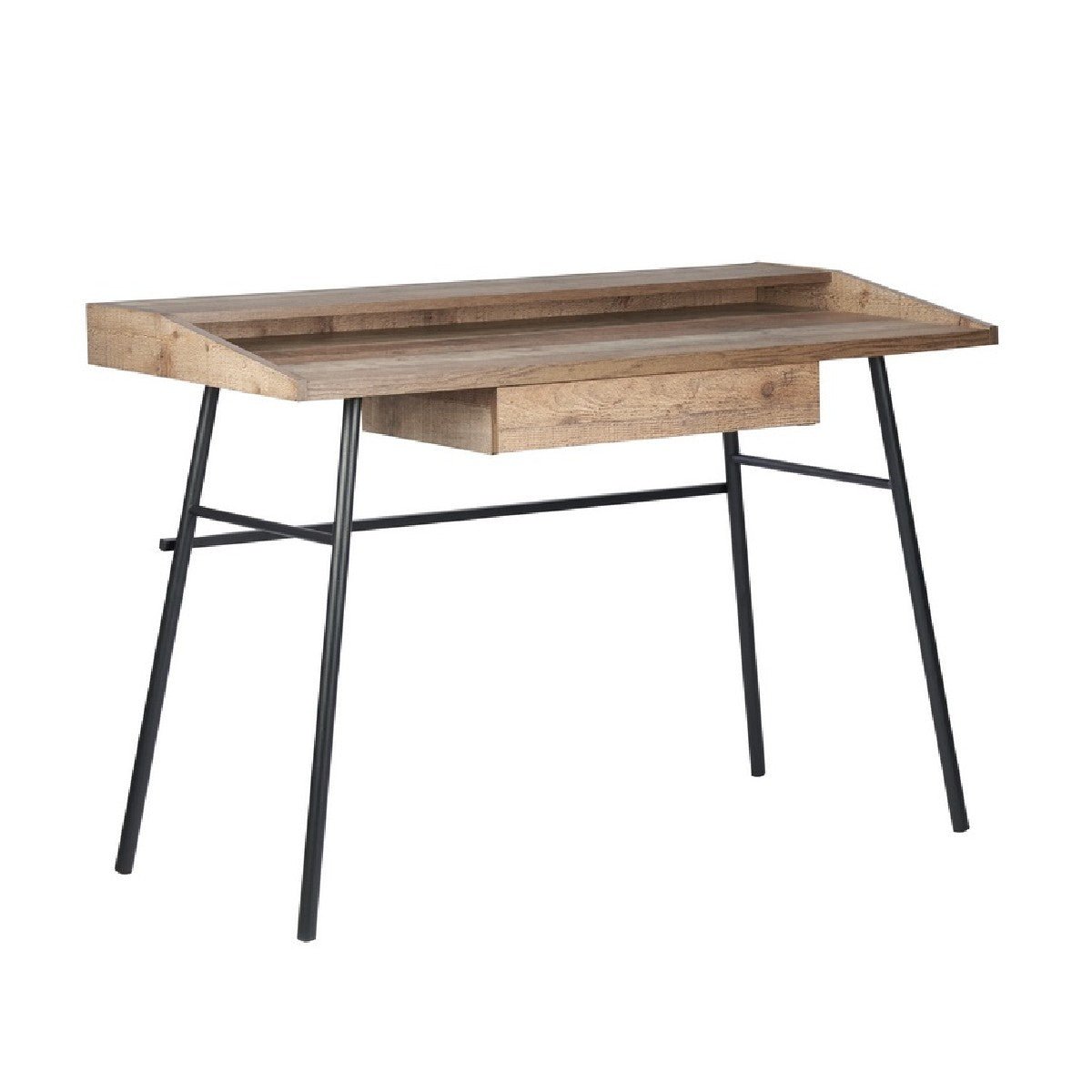 Urban Rustic Industrial 1 Drawer Office Desk - Birlea