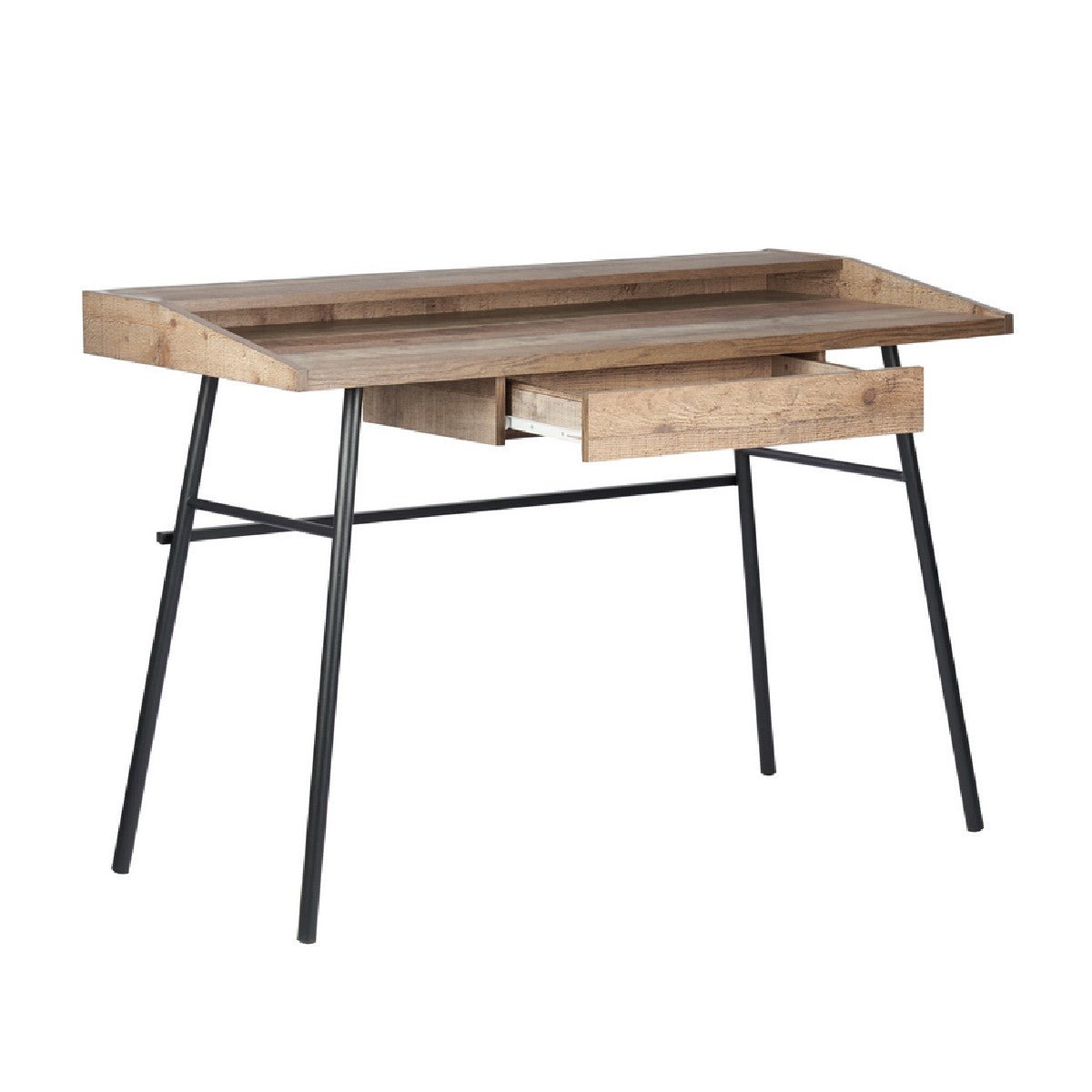 Urban Rustic Industrial 1 Drawer Office Desk - Birlea