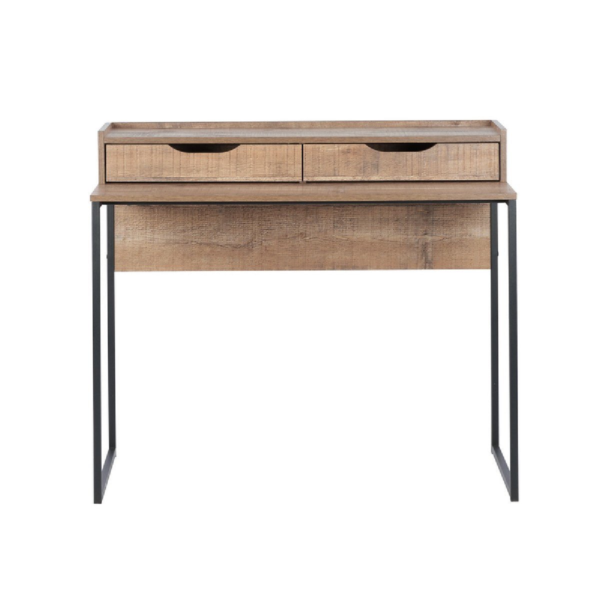 Urban Rustic Industrial 2 Drawer Office Desk - Birlea