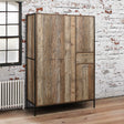 Urban Rustic Industrial 4 Door Wardrobe - Birlea