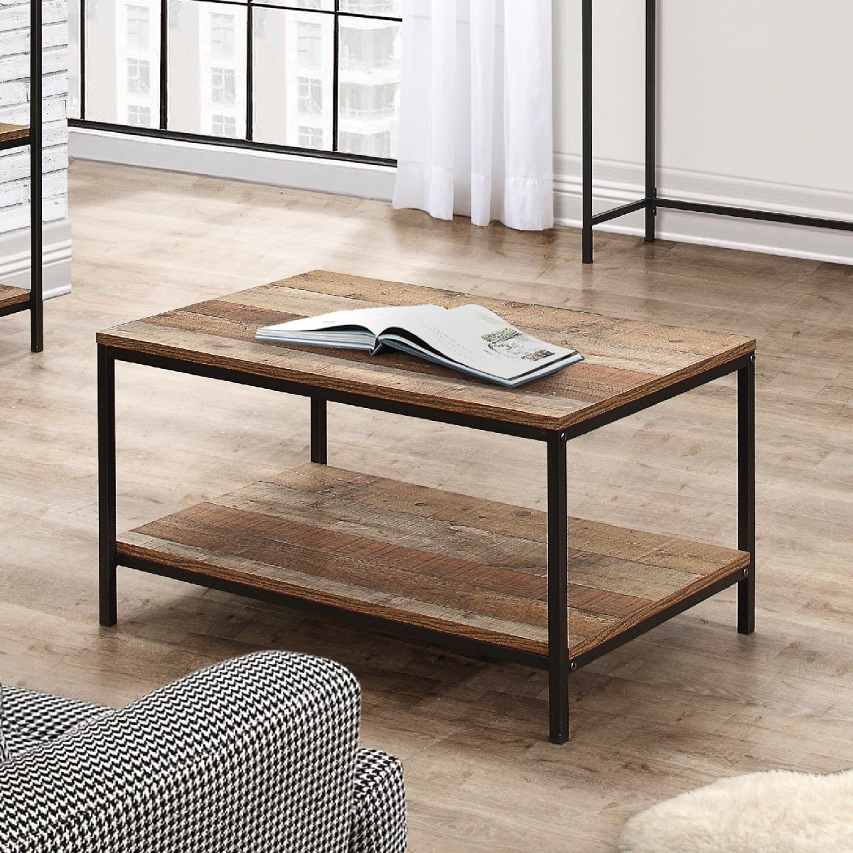 Urban Rustic Industrial Coffee Table - Birlea
