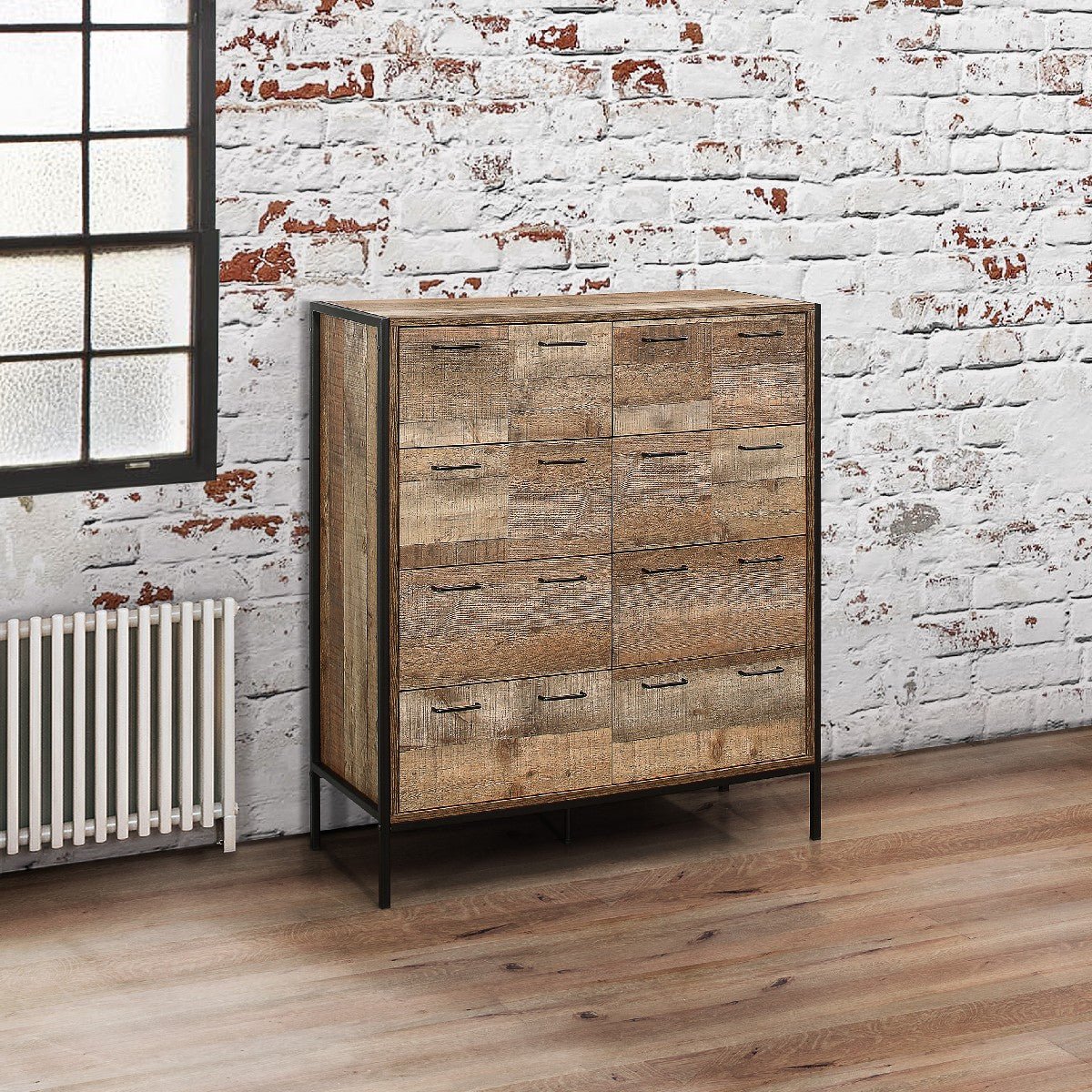 Urban Rustic Industrial Merchant Chest - Birlea