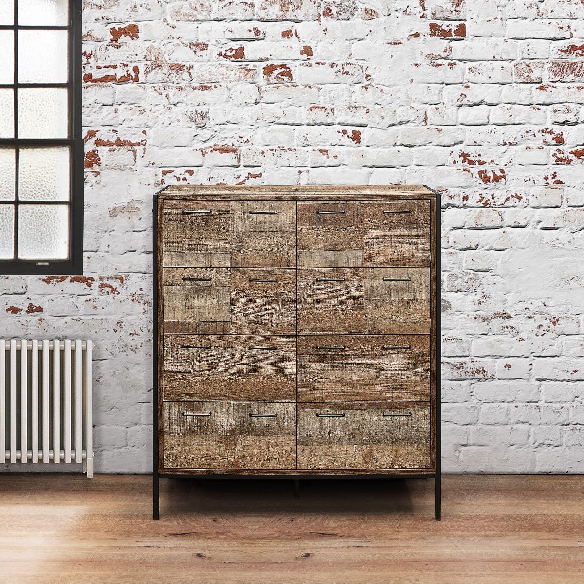 Urban Rustic Industrial Merchant Chest - Birlea