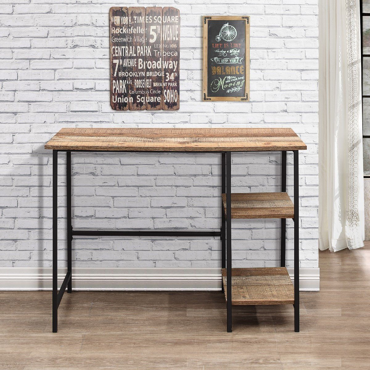 Urban Rustic Industrial Study Desk - Birlea