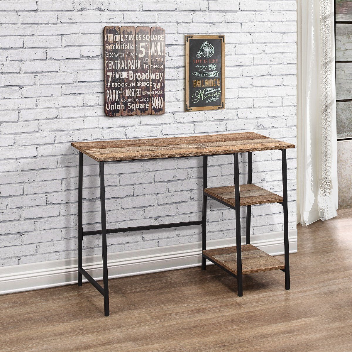 Urban Rustic Industrial Study Desk - Birlea