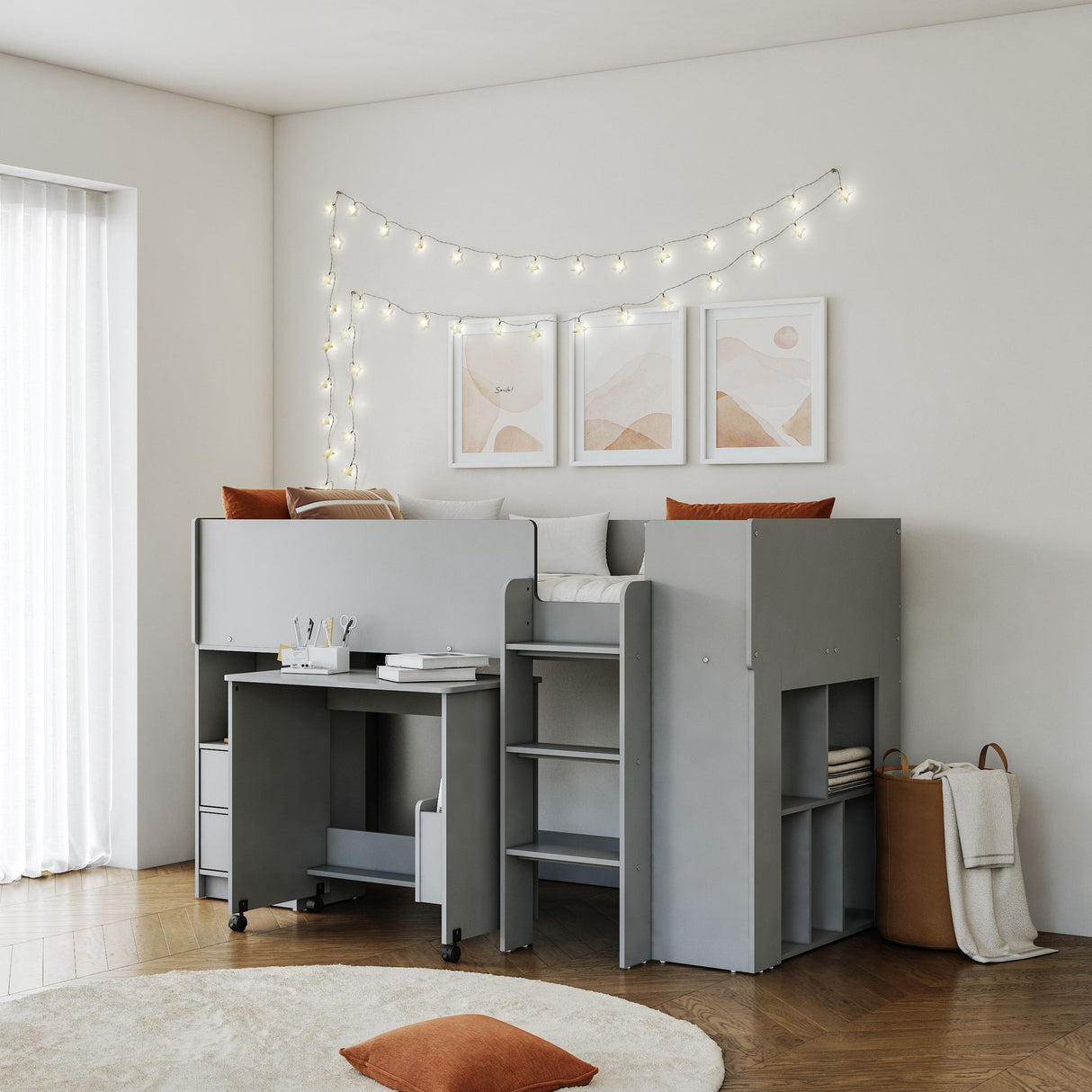 Marley Mid Sleeper Bed with Desk