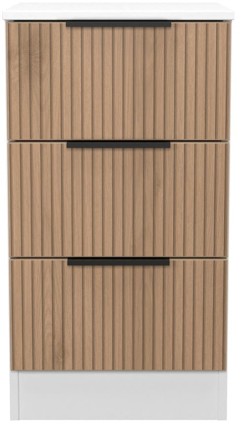 Java 3 Drawer Bedside Table