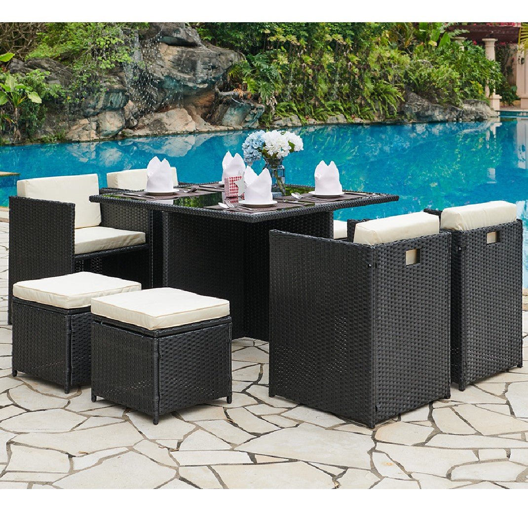 Venice 9 Piece Rattan Garden Set - TGC