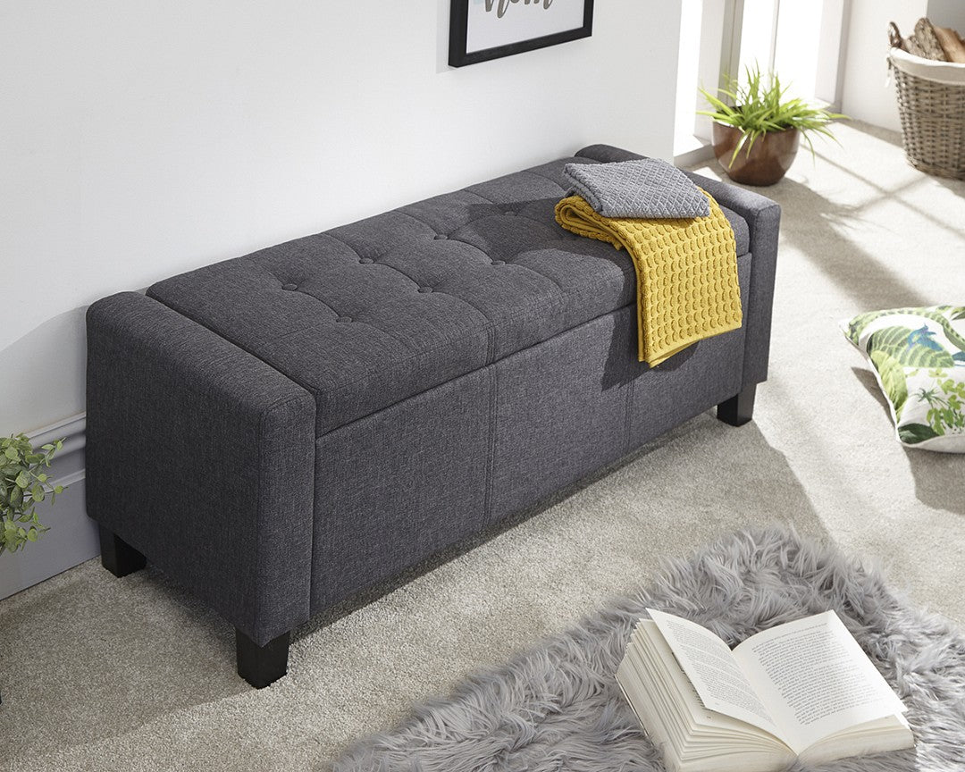 Verona Fabric Ottoman Bench - GFW