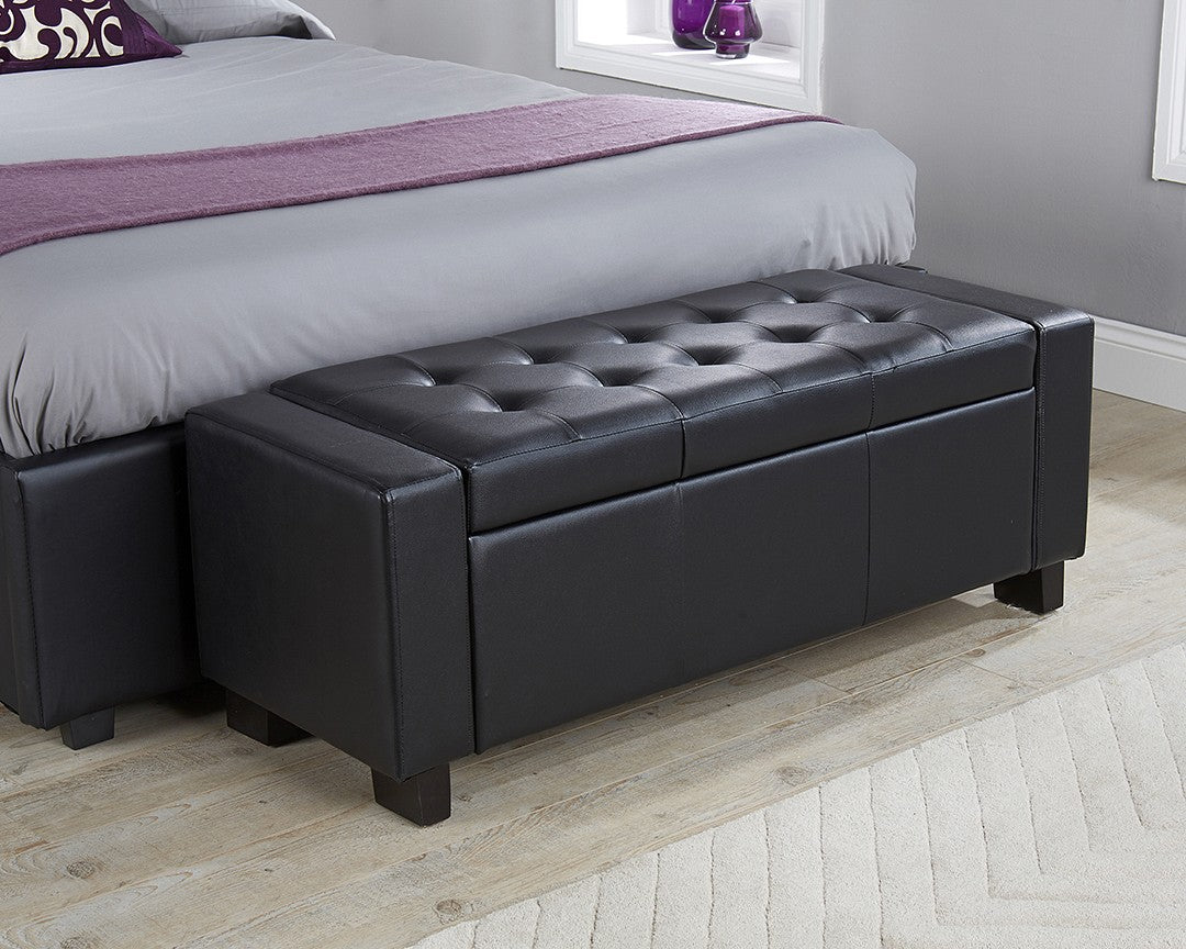 Verona Faux Leather Ottoman Bench - GFW