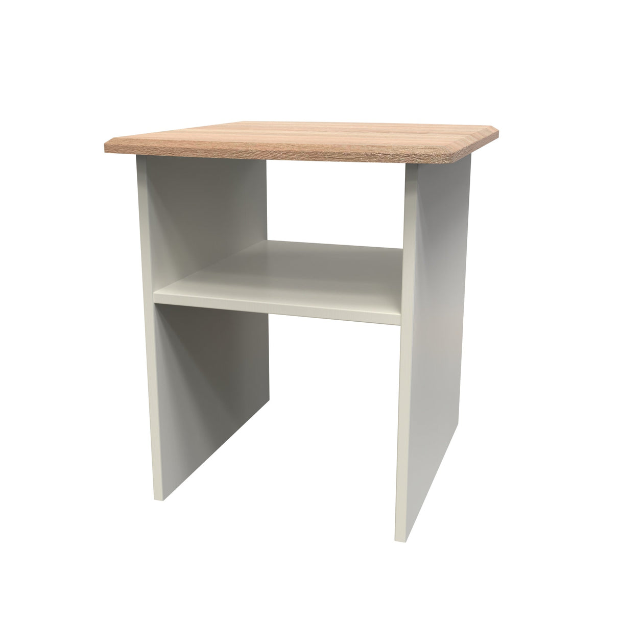 Victoria Cream Ash and Bardolino Oak Lamp Table - Welcome Furniture