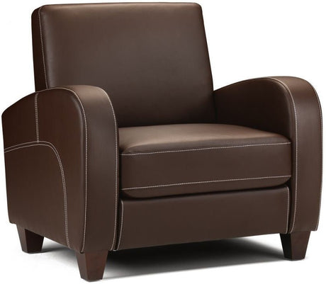 Vivo Faux Leather Armchair - Julian Bowen
