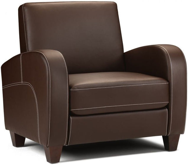 Vivo Faux Leather Armchair - Julian Bowen