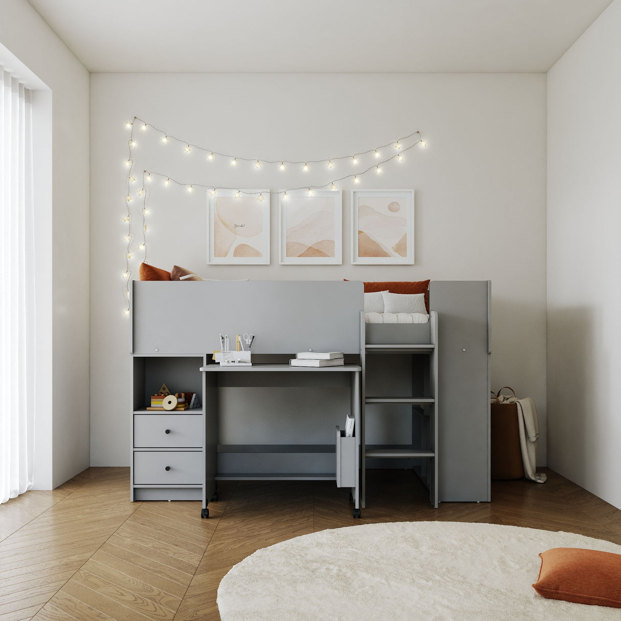 Marley Mid Sleeper Bed with Desk