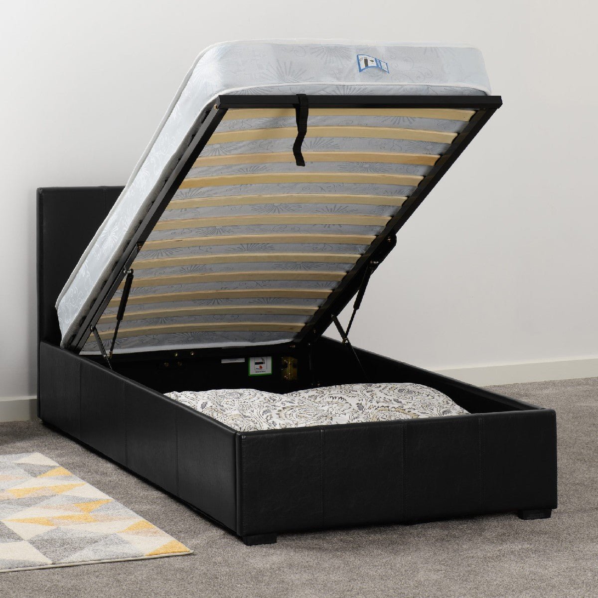 Waverley Faux Leather End Lift Ottoman Bed - Seconique